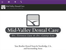 Tablet Screenshot of midvalleydentalcare.com